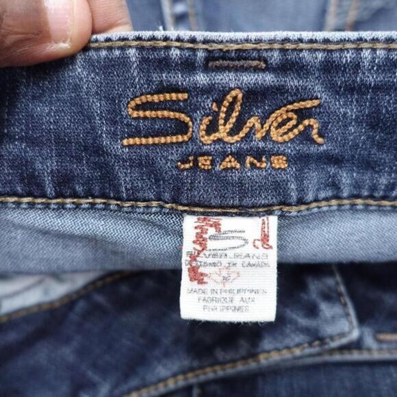 Silver Jeans Women's 30 Blue Denim 5-Pockets Suki Low-Rise‎ Slim Straight Leg - Picture 9 of 9
